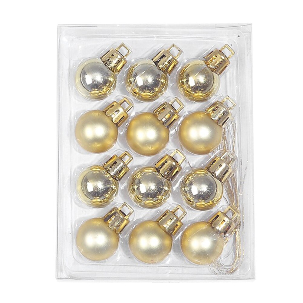 12 stuks veelkleurige kerstballen met glitters, hangende kerstversieringen voor in huis, palline natale decor: H