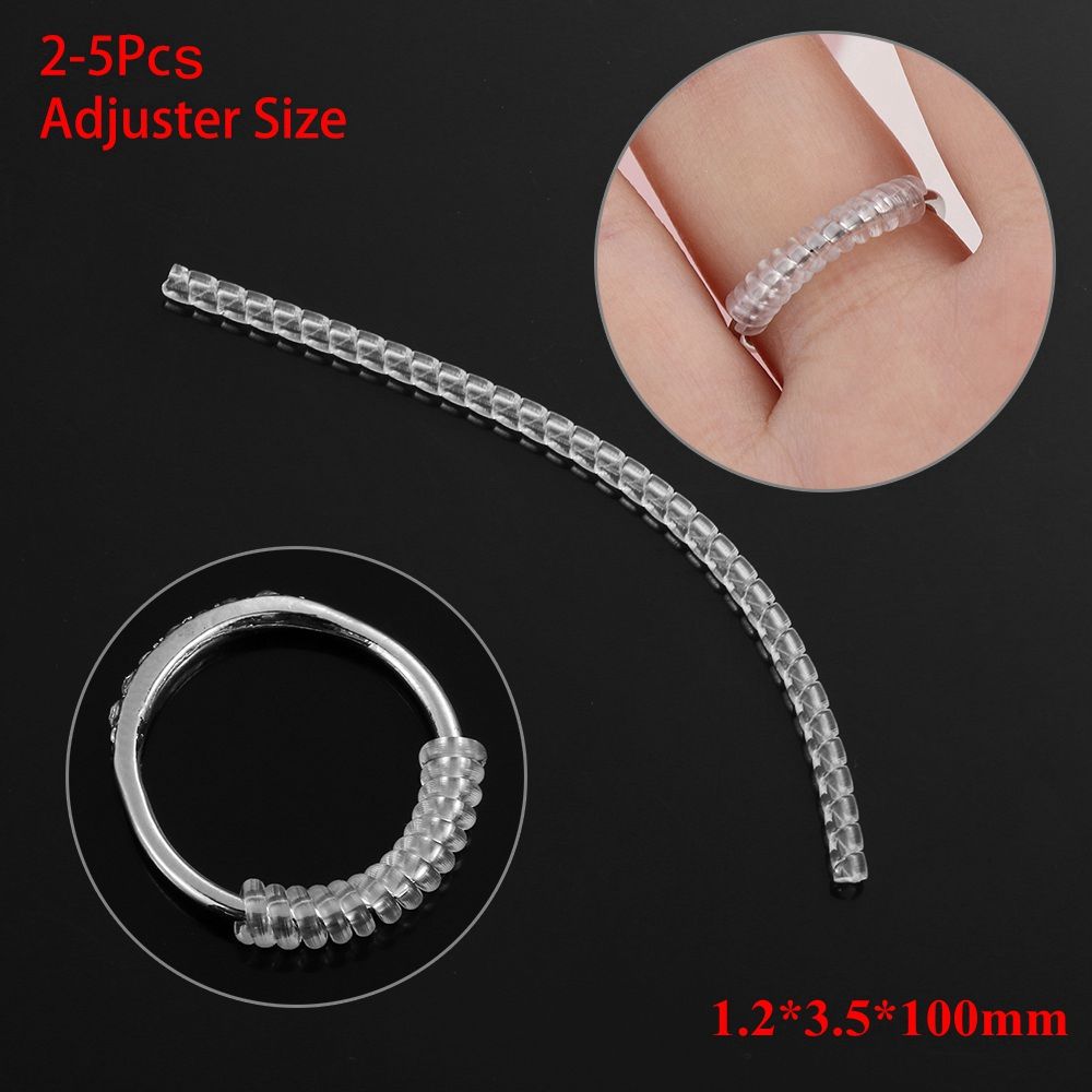 5 PCs/Set Invisible Spiral Ring Size Adjuster for Rings Loose Jewelry Guard Tightener Reducer Resizing Tools Jewelry Tools: 2