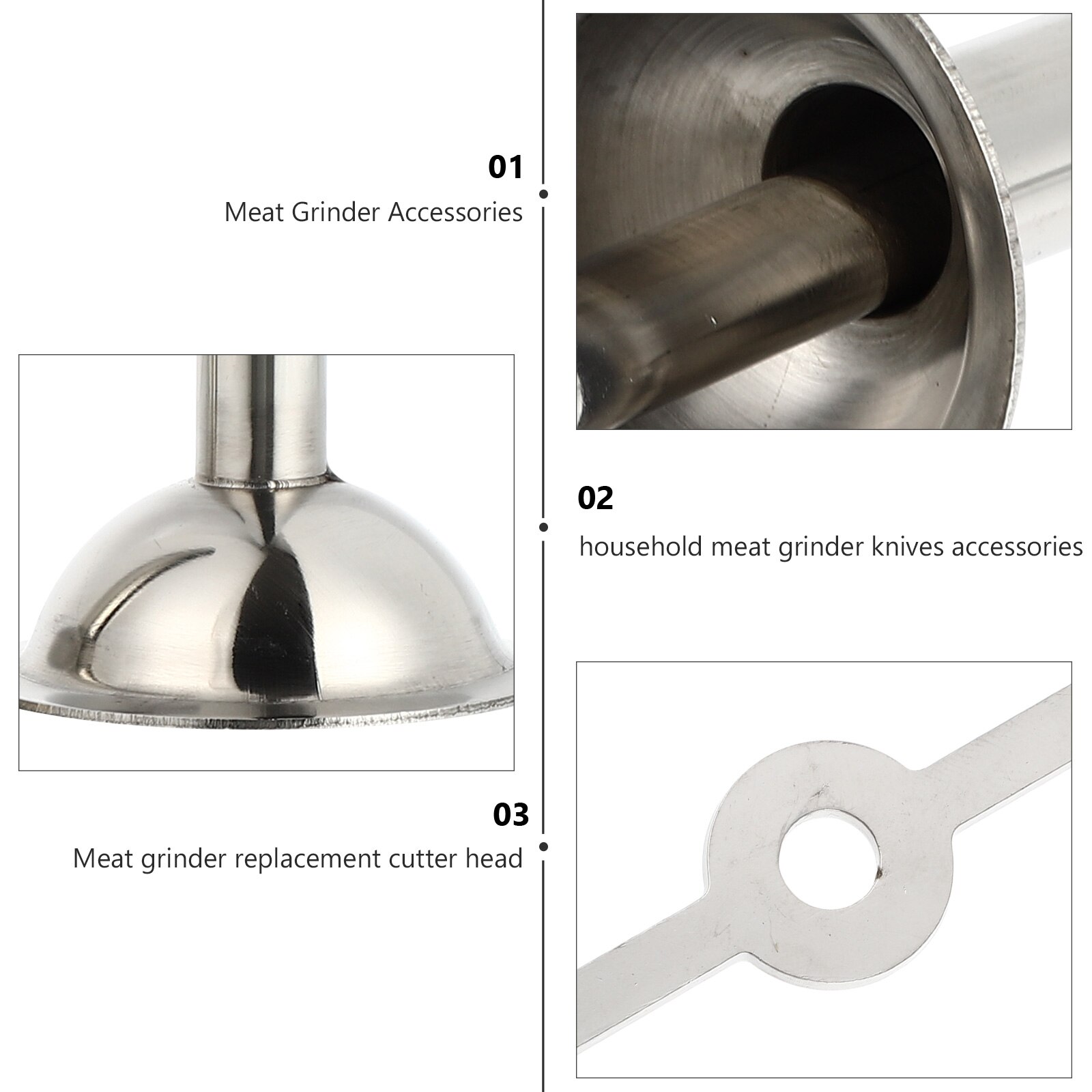 A Set Durable Sausage Making Tool Stainless Steel Meat Grinder Sausage Accessories