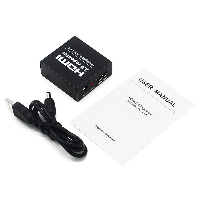 4Kx2K 2.0 HDMI Repeater HDMI Extender 4K 60HZ 4:4:4 HDMI Cable Adapter Signal Amplifier Booster over Signal HDTV Up to 25M