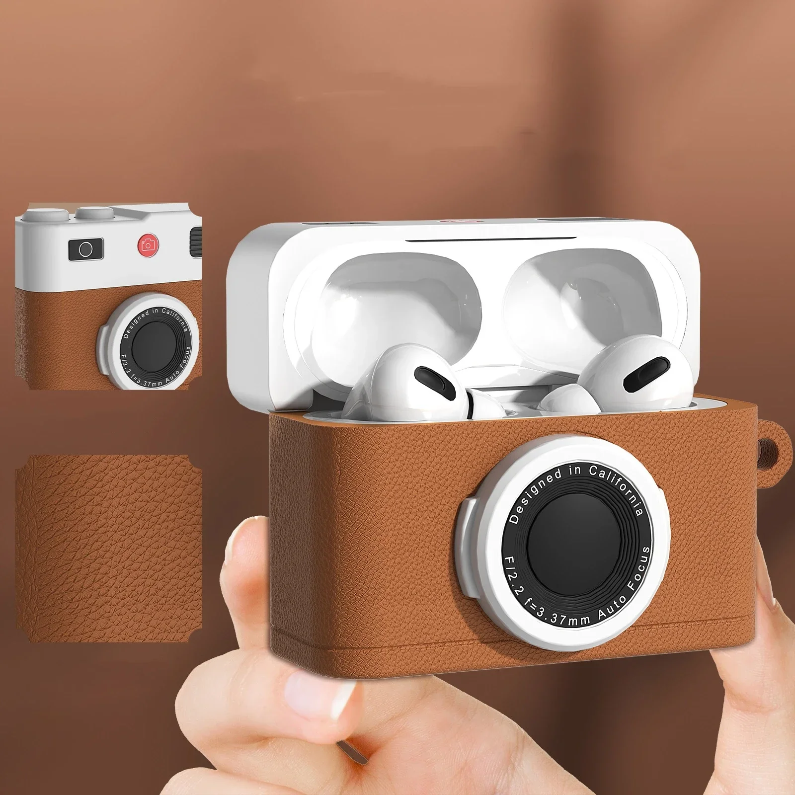 2024 nueva funda Retro para auriculares con cámara para Apple Airpods 3 2 1 Pro funda protectora de silicona suave para auriculares AirPods 4 generación
