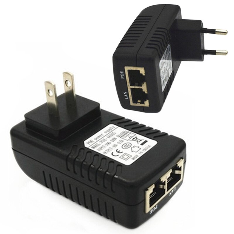 CCTV 48 V 0.5A POE prise murale Poe injecteur Ethernet adaptateur convertisseur Ip caméra POE téléphone alimentation nous ue prise directe