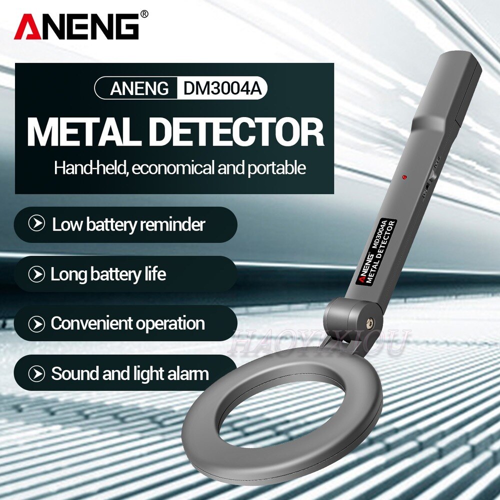 ANENG DM3004A Metal Detector Portable Electronic Metal Detecting Device Airport Security Metal Detectors180 Foldable Head
