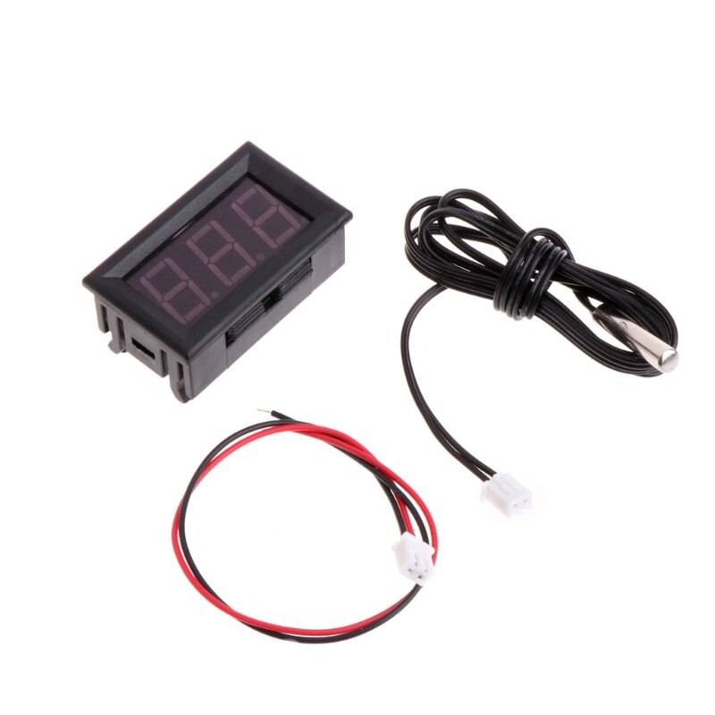 -50 ~ 110 ° c digitalt ledet termometer  dc 5-12v bil temperatur panel måler