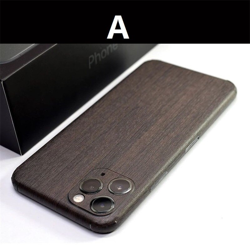 Mobile Phone Sticker For iPhone 11 Pro Max Wood Grain Protective Film For iPhone 11 Pro 11 Back Decals Accessories EEMIA