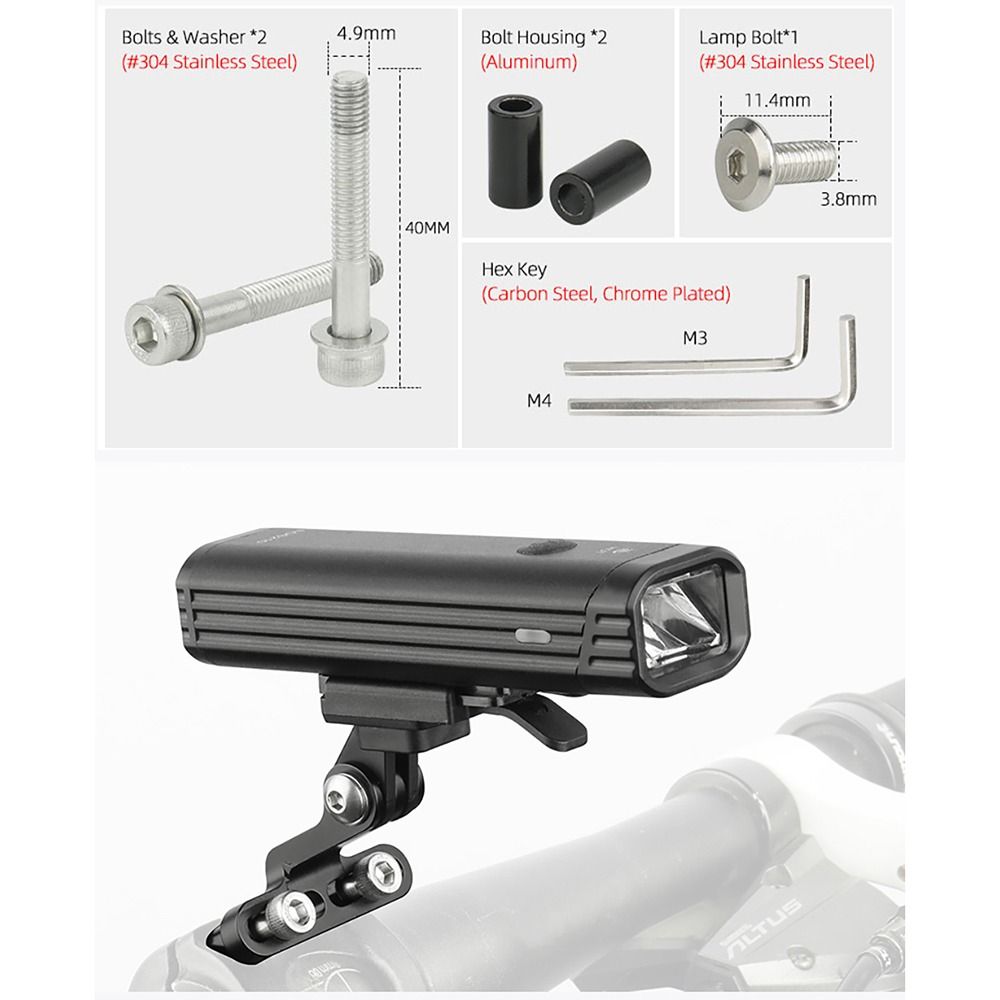 Lamp Beugel Fiets Standaard Mount Quick Mount Mtb Koplamp Adapter Metaal Voor Rockbros QD-250 Yq200/400 Merel L1