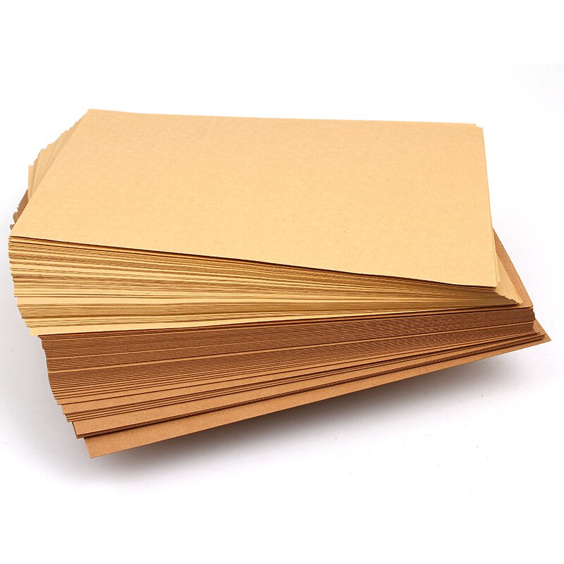 70-200gsm 100pcs Kraft Paper A4 Brown Paper DIY Handmake Card Making Craft Paper Wrapping Paper Office Supplies