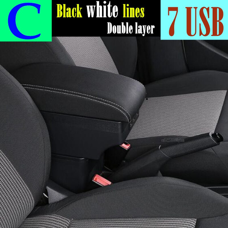 Voor Hyundai I20/Hb20/I10 Armsteun Doos Pu Lederen Centrale Winkel Inhoud Doos Bekerhouder Interieur Auto-styling Accessoires