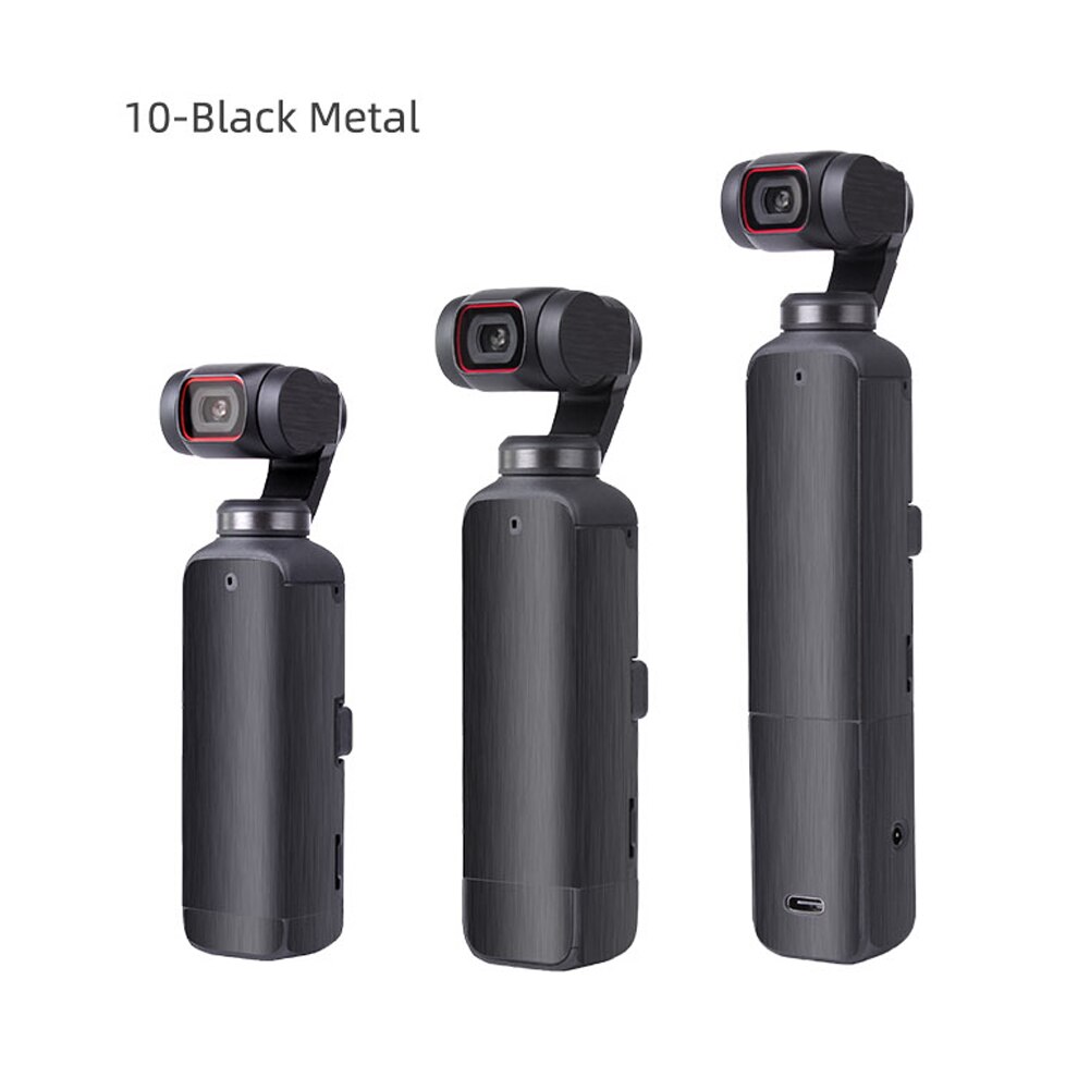 Pcv naklejka odporna na zarysowania skóra dla DJI Pocket 2 kardana ręczna kieszonkowy aparat odporne na zarysowania naklejki filmowe ziarno Protector: 10 black metal