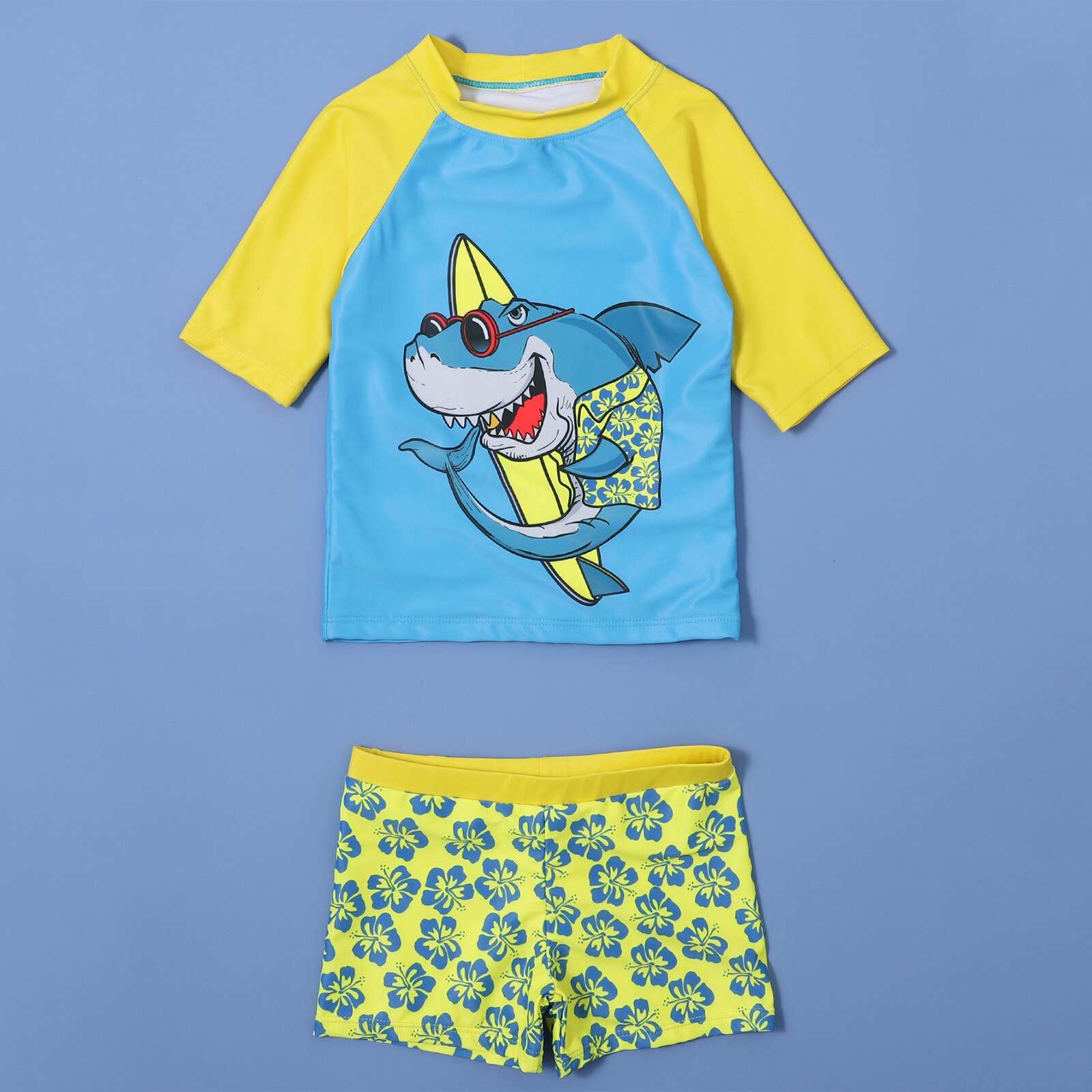 4 # Bloemen Badpak Kinderen Badmode Badpak Zomer Korte Mouw Badmode En Surfwear O-hals Badpak Voor Jongen Купальник Детский