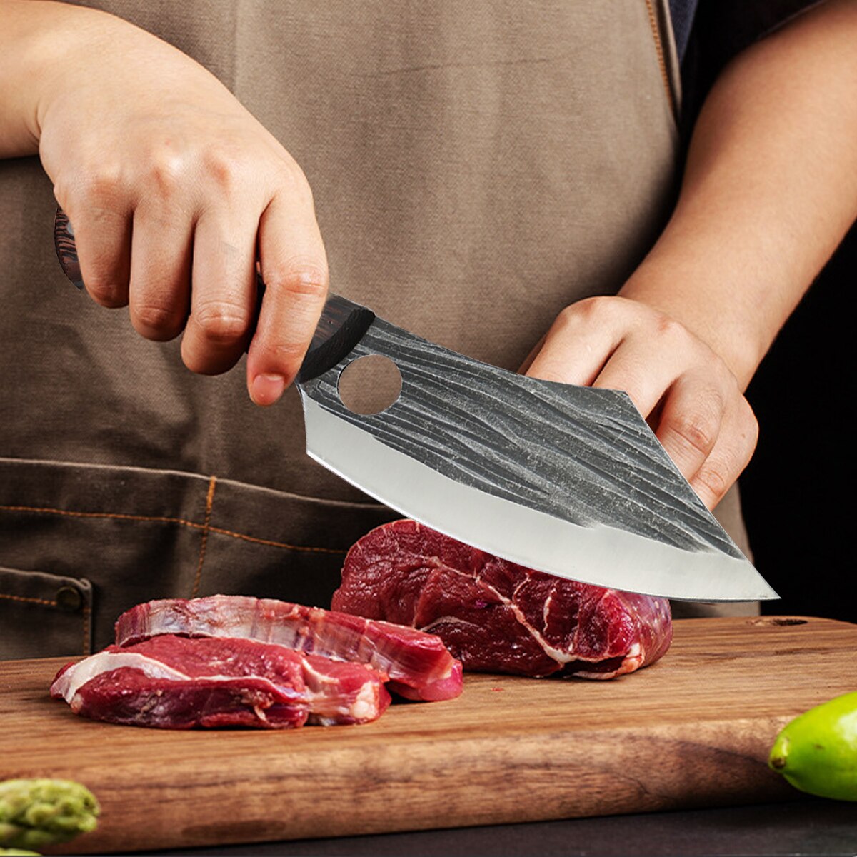 Stainless Steel Deboning Knife Kitchen Knife Small Machete Butcher Knife Household Knife Slicing Knife Killing Fish Knife