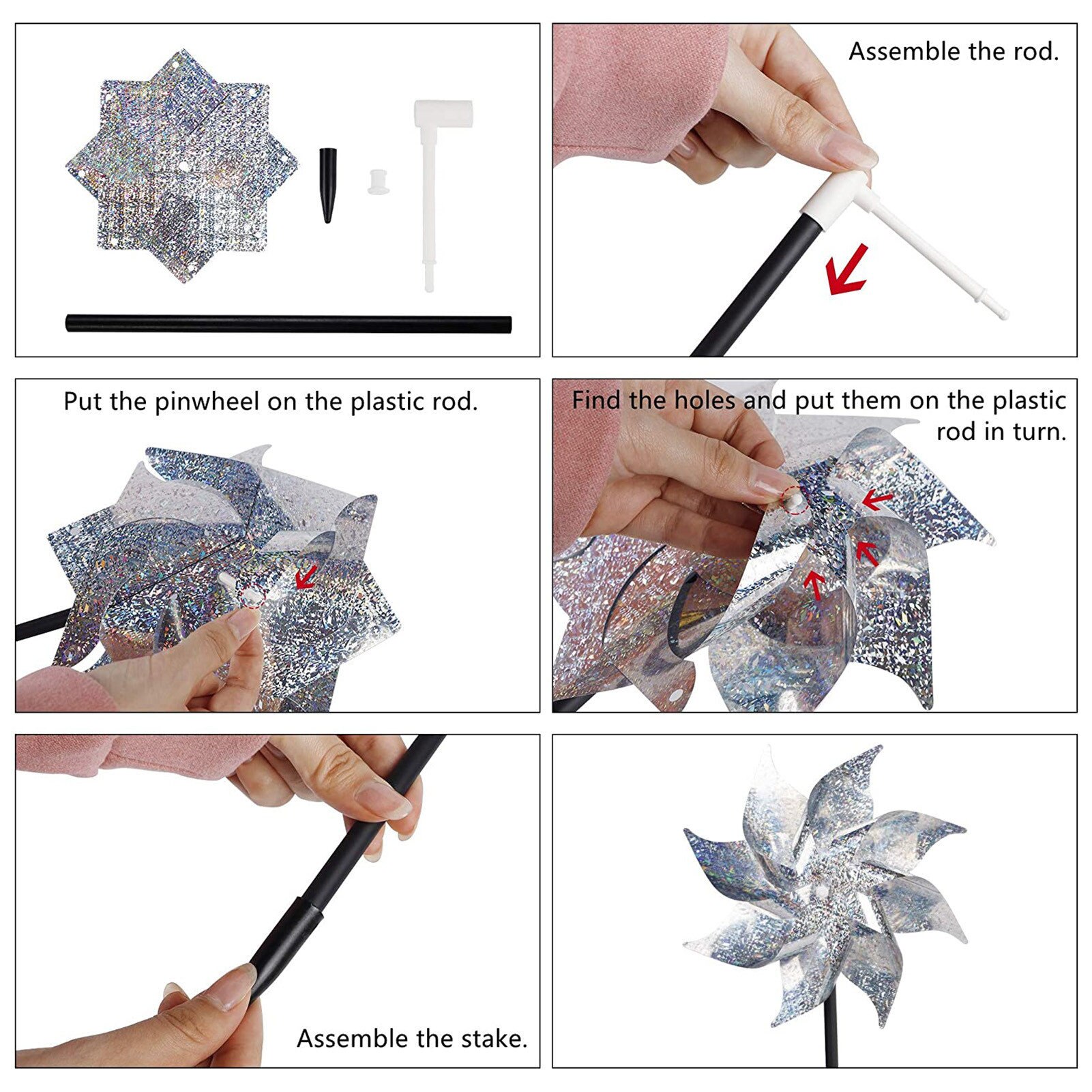 Balcony Bird Driving Windmill Vegetable Garden Orchard Bird Scaring Windmill Courtyard Garden Decoration