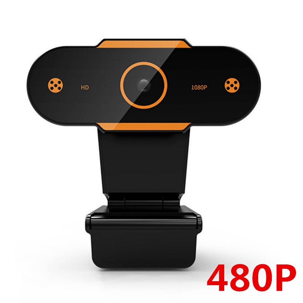 Auto Focus 2K 1080P 720p 480p HD Webcam with Mic Rotatable Web Camera Cam Mini Computer WebCamera Cam Video Recording Work: 480P