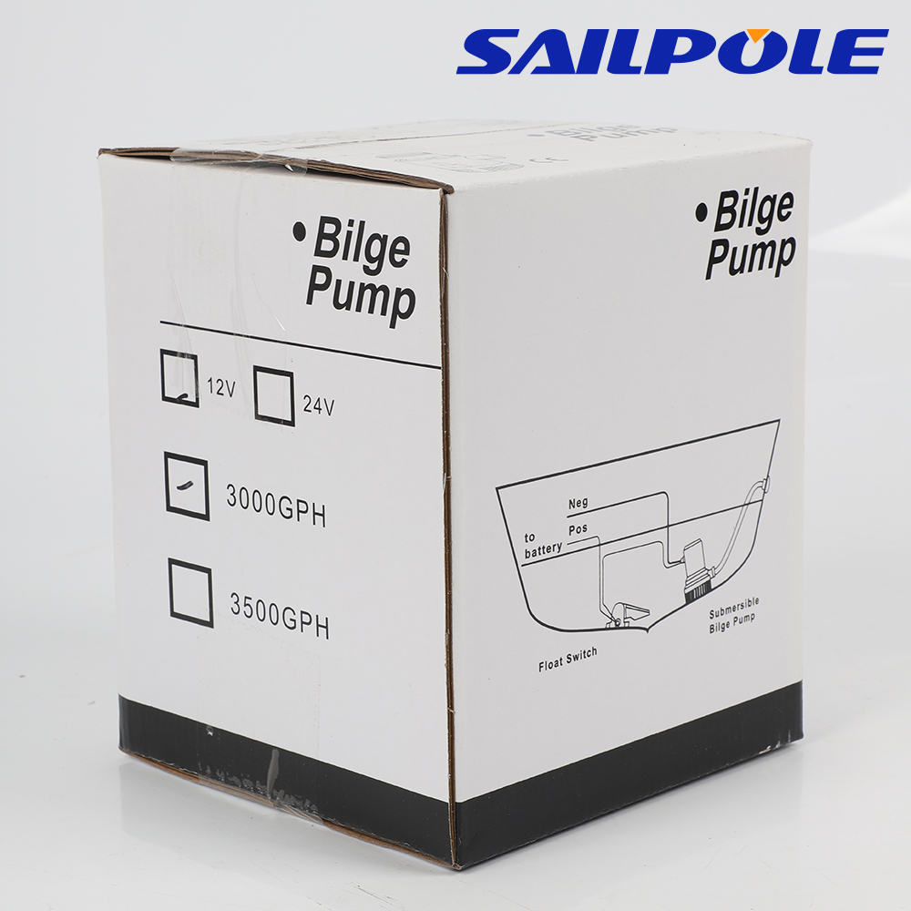 5m -løfts lensepumpe 12v 24 volt elektrisk vannpumpe til båt sjøfly bobiler husbåt 3000 gph 3500 gph 3700 gph