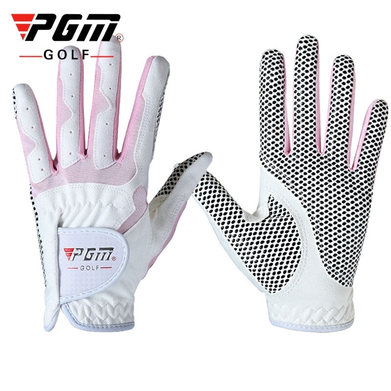 1 par vänster och höger hand golfhandskar för kvinnor kvinnlig sport mikrofiberduk mjuka andningsbara nötningshandskar  d0015