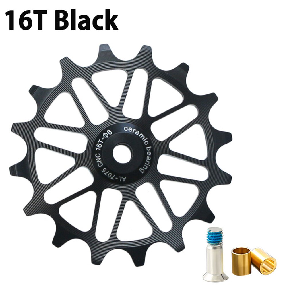 12T 14T 16T 18T MTB Fahrrad Schaltwerk Jockey Rad 9/10/11 Geschwindigkeit Keramik Lagerbier Umlenkrolle für Shimano Sram Rennrad: 1Stck 16T Schwarz