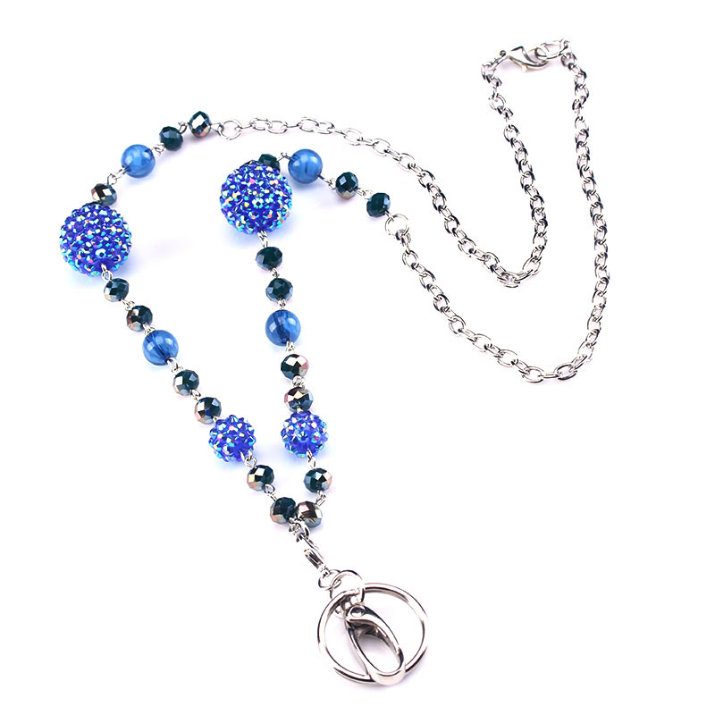 Beads Lanyards Badge Lanyards with ID Holder Keychain Holder Necklace Lanyards for Women Girl