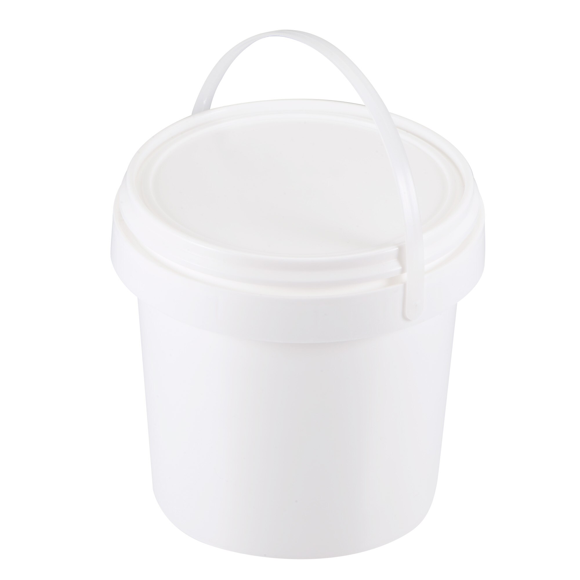 Uxcell Plastic Paint Pail Multipurpose Container 0.26 -Gallon / 1000ml White Paint Cup with Handle and Lid