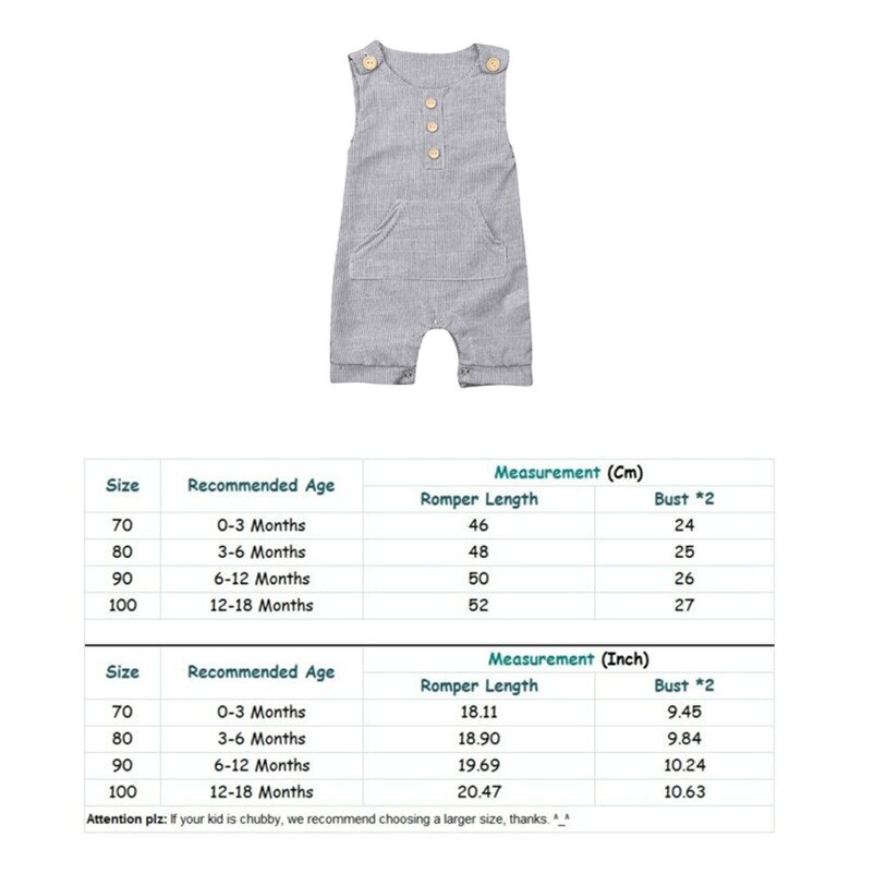 Newborn Baby Boy Cotton linen Romper Jumpsuit Sleeveless Clothes Set