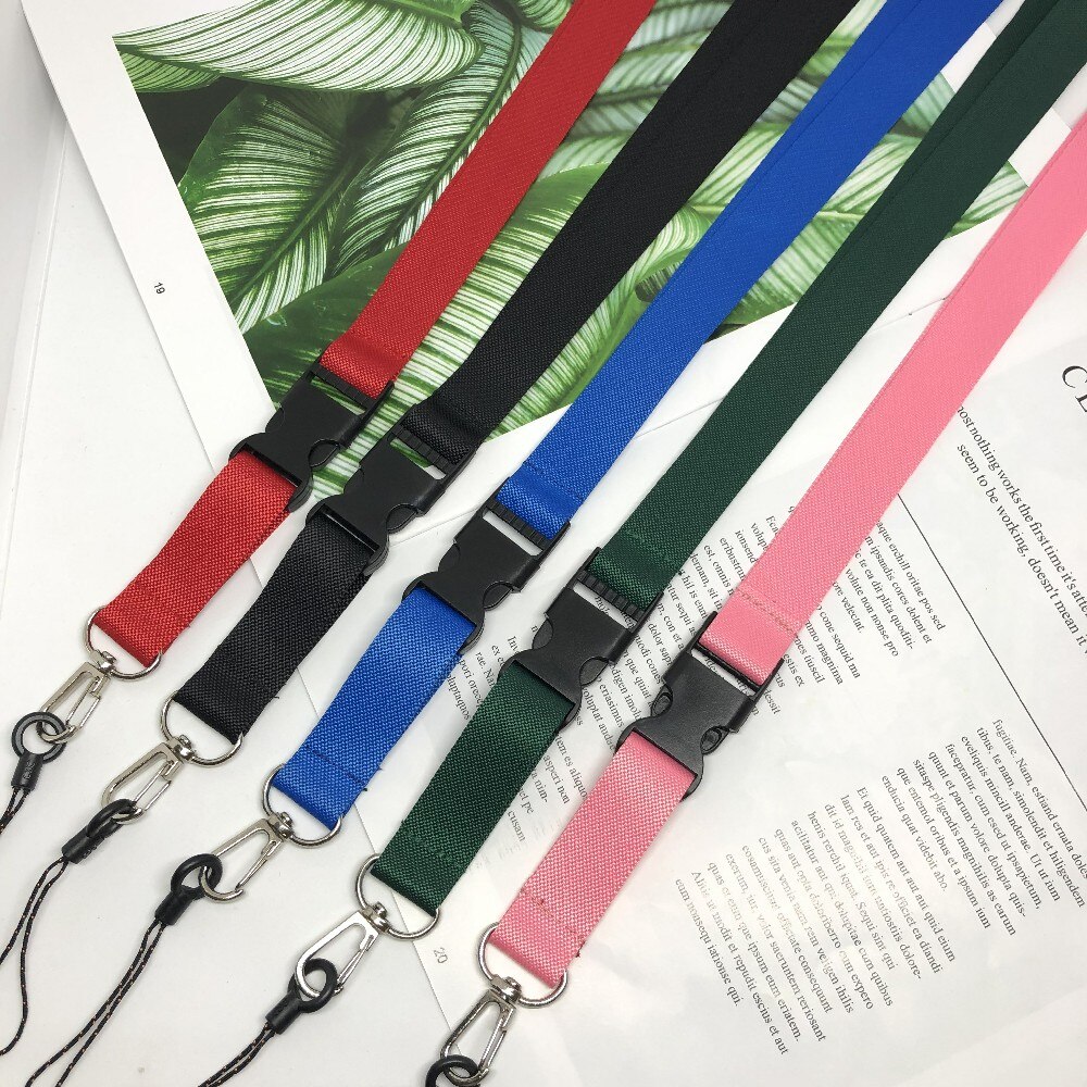 Multifunctionele Id-kaart Sleutelhanger Lanyards Telefoon Strap Houder Voor Xiaomi/Huawei/Samsung Hals Bandjes Telefoon Grip rood Zwart Roze