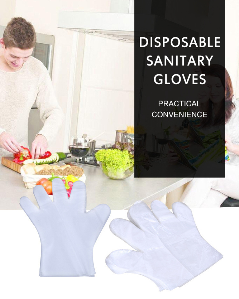 50/100 stücke Einweg Handschuh Multifunktions transparent Dünne Wasserdichte Für Hausarbeit Saubere Küche Backen Handschuhe