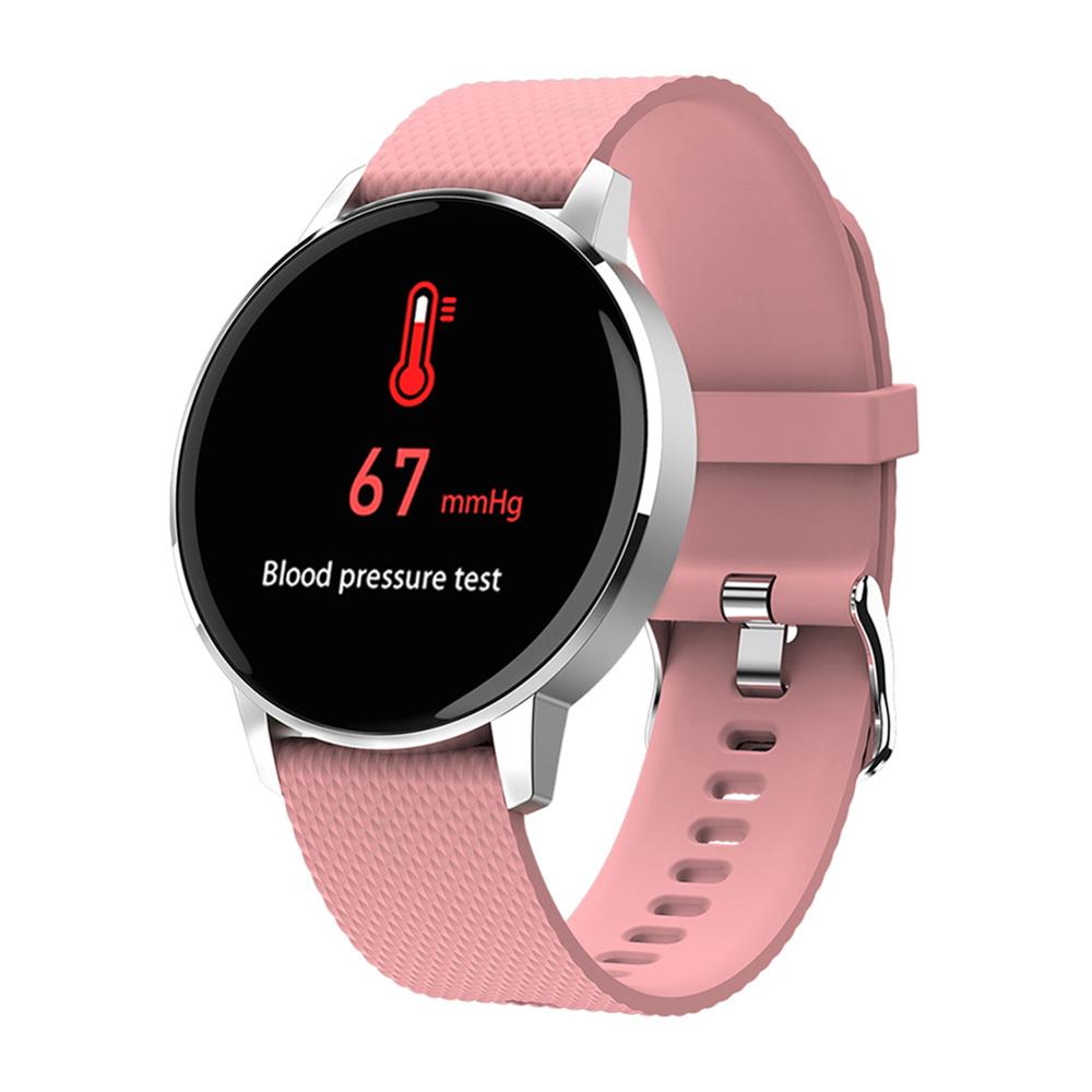 Smart Horloge T4 Armband Hartslag Bloeddrukmeter Oproep Herinnering Fitness Tracker Waterdicht Smart Horloge Android Ios: Roze