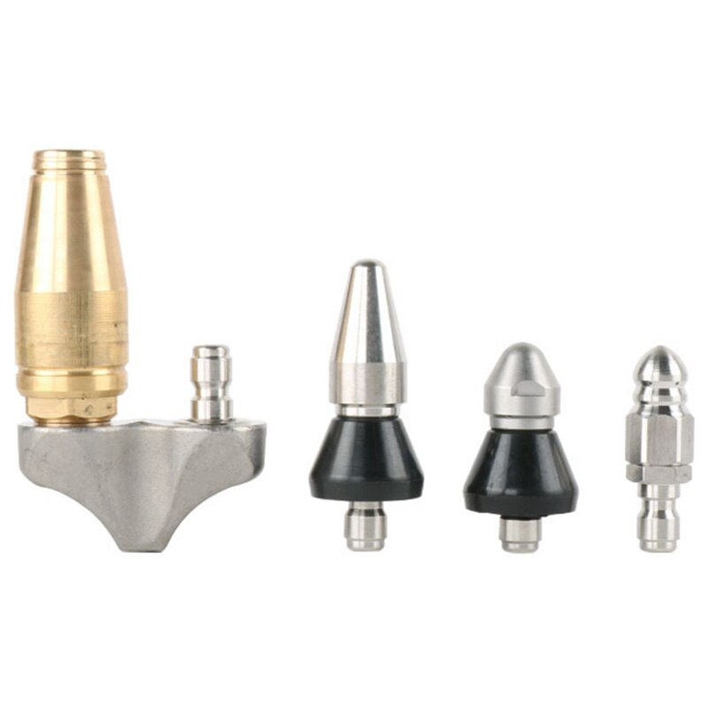 (4 Nozzles Per Lot) High Pressure Sewer Drain Cleaning Nozzle, Sewer Jetter Heads