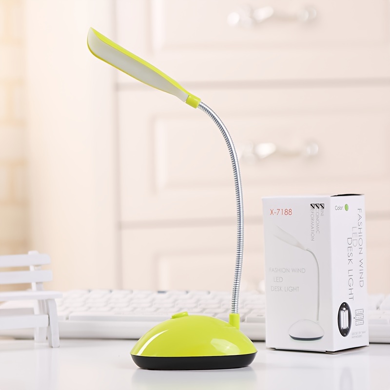 Mini LED Schreibtischlampe AAA Batteriebetriebenes Nachtlicht Augenschutz Leselampe Kreative Klapptischlampe zum Studium Schlafzimmer: Black