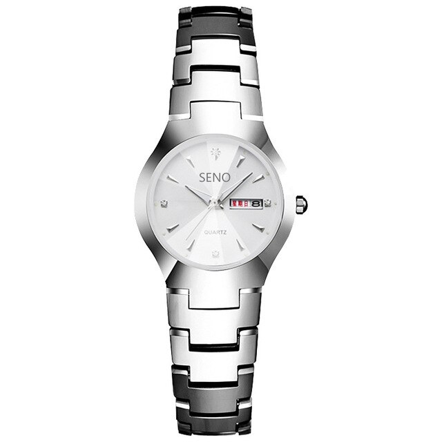 Kalender par ure guld armbåndsur til damer personlighed populær trend kvindelige armbåndsur diamant quartz: Fsw