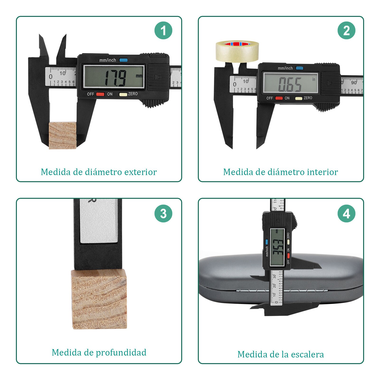 Digitale Schuifmaat Plastic Meten Apparaat Digitale Schuifmaat Micrometer Roestvrij Staal Meten Tool Digitale Heerser