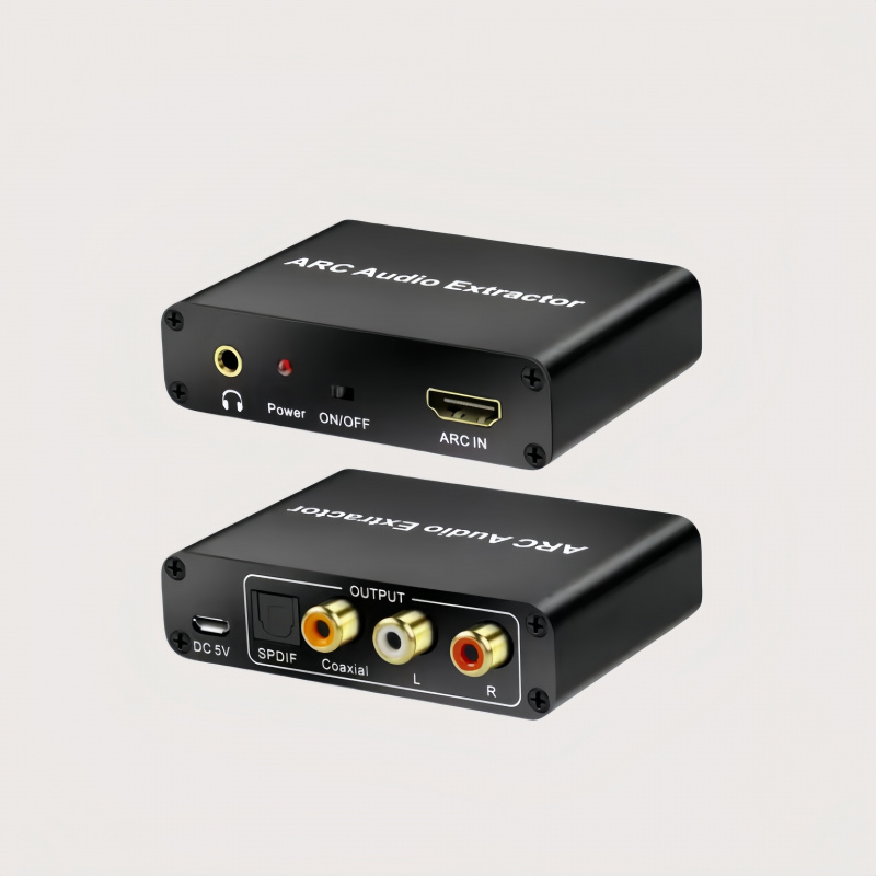 Extractor de Audio HDMI ARC DAC ARC L/R Coaxial SPDIF Jack Extractor convertidor de canal de retorno para fibra RCA 3,5mm auriculares para TV