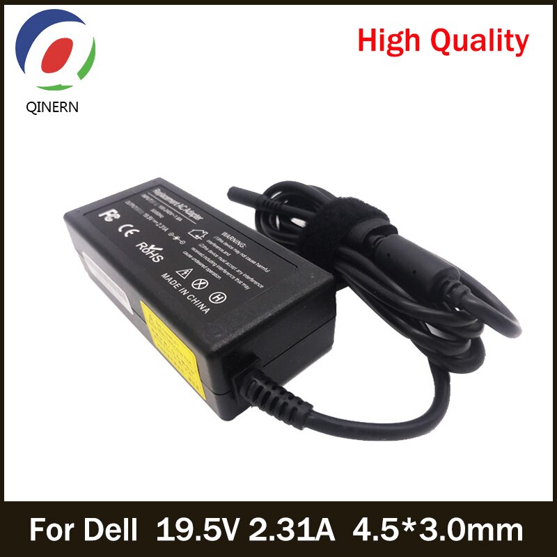 19.5v 2.31a 45w 4.5*3.0mm bærbar opladeradapter til dell inspiron xps 13 9360 9350 9343 9365 xps 12 la45 nm 140 vostro 5370 13 5000: Kun adapter