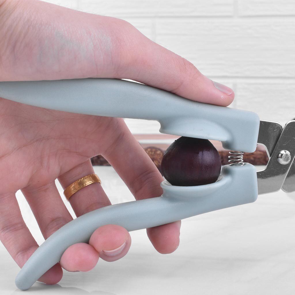 Stainless Steel Chestnut Clip Plastic Stainless Steel Walnut Clip Sheller Chestnut walnut Opener kitchen tool#20