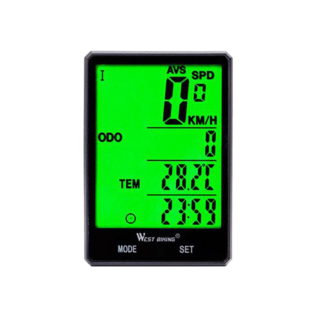 Mountainbike draadloze codemeter groot scherm engels waterdicht lichtgevende snelheidsmeter engels draadloos hoog  s8: Default Title
