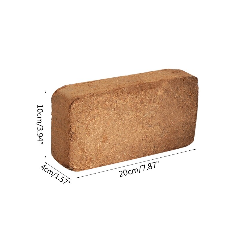 95AA Coco Coir Bricks for Plants Compressed Coconut Fiber Substrate Soil for Vegetable Flower Berry Planting Reptile Bedding