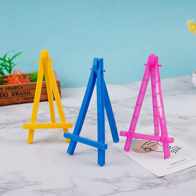 10pz treppiede per artista in legno pittura cavalletto treppiede in plastica colorata per foto pittura cartolina Schermo titolare cornice carina scrivania arredamento