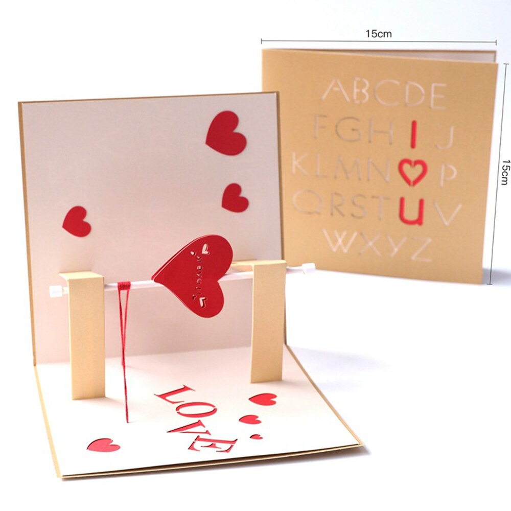 3D Pop-Up Cards Birthday Card for Mom Kids Wife Husband Birthday Cake Greeting Card Postcards Card with Envelope Stickers