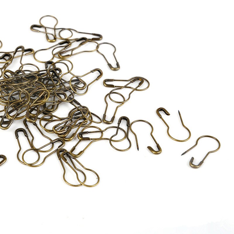 200 Pcs Calabash Form Metall Sicherheit Pins Locking Stich Marker Lock Pins Nadel Clip Marker für Stricken Gehaakte Decor DIY handwerk