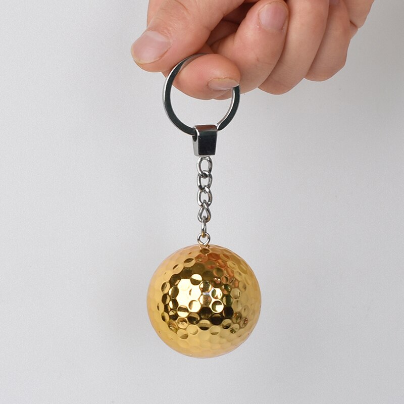 Golf Ball Practice Plastic Sports Home Indoor and Outdoor Resistant Training Red Yellow Blue Green Golf Ball Golf Accessories: Gold Keychain