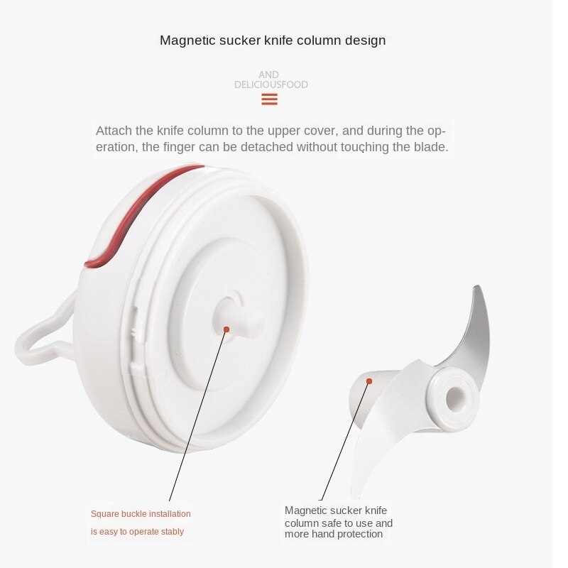 Powerful Meat Grinder Hand-power Food Chopper Mincer Mixer Blender to Chop Meat Fruit Vegetable Nuts Herbs