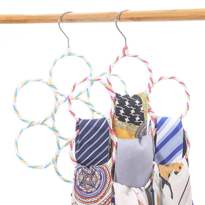 Cintre de rangement pour écharpe, cintre pour écharpe, écharpe, Hijab, cravate, 28 anneaux, KSI999