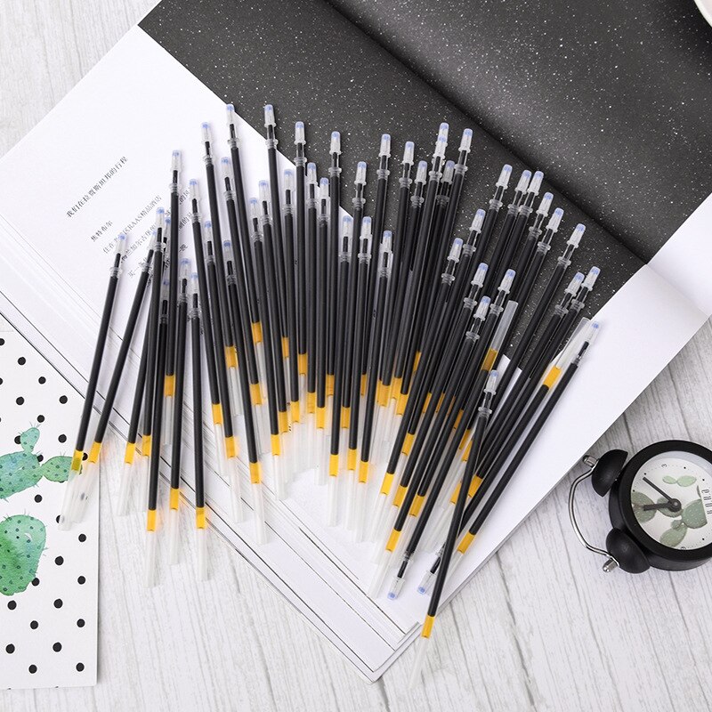 TUNACOCO 0.38mm Journal Pen Gel Ink Pen Refills Spring Pen 100pc/lot Stationery for School Office bb1710159