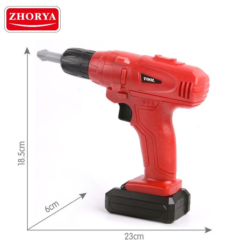 Zhorya 13pz Giochi di imitazione impostato di Strumenti di Riparazione Ragazzi Giocattolo Seghe Cacciavite Modello di Plastica Giocattoli di Simulazione per I Bambini Creatore Regalo