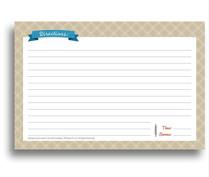 home kitchen Recipe Cards - Double Sided Cards, 4x6 inches Perfect for house-warming parties, invitations, or mason jar kits