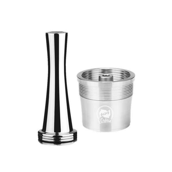 ICafilas-cápsula reutilizable de acero inoxidable Compatible con máquina de café illy, cápsula reutilizable, apta para Espresso illy Cafe: 1 capsule 1tamper