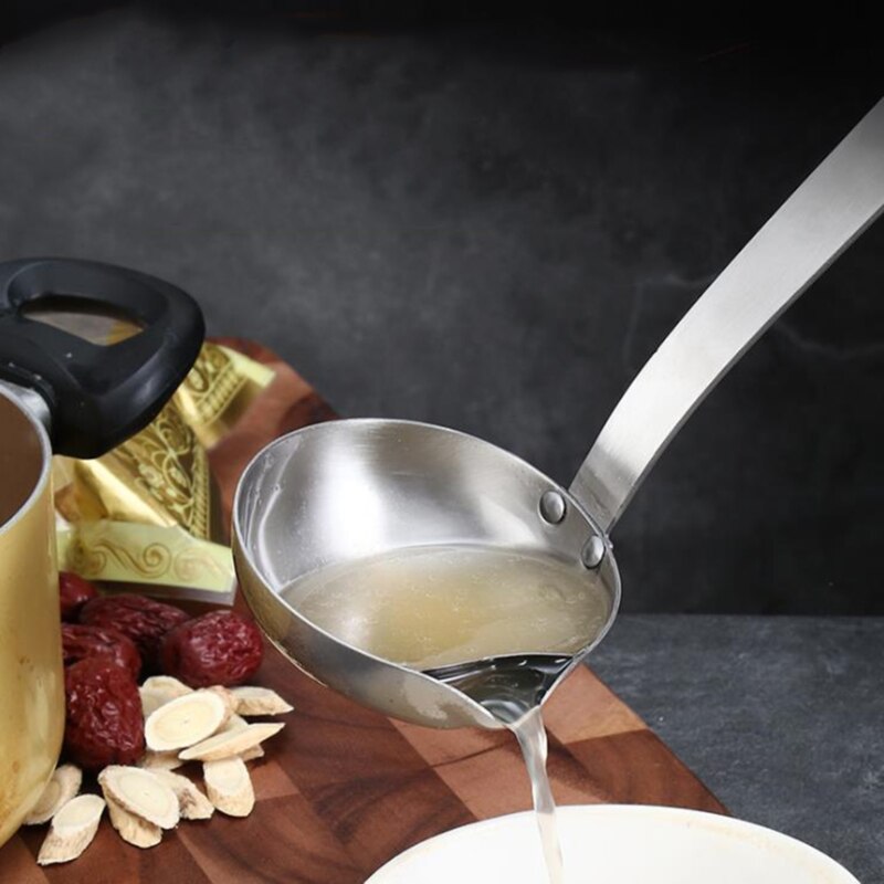 Stainless Steel Scoop Soup Oil Separator Grease Filter Spoon Cooking Colander Tools Kitchen Accessories