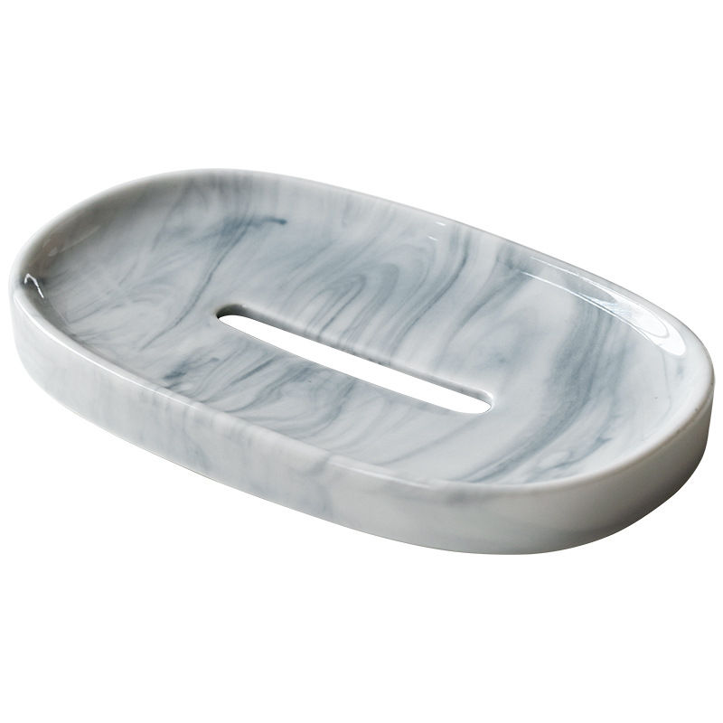 Simple Ceramic Soap Dish Hotel Toilet Drain Soap Box Holder Soap Organization Nordic Home Bathroom Accessories