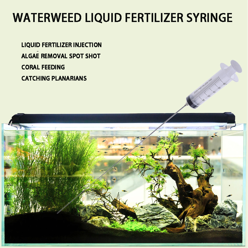 Sprøjte til flydende gødning af akvarieplanter bruges til at tilsætte flydende gødning til akvatiske planter for at fjerne planarianfisk fra fodring