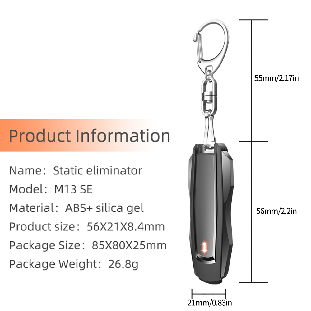 Portable car static eliminator human body static electricity release device static key electricity elimination luminous prompt
