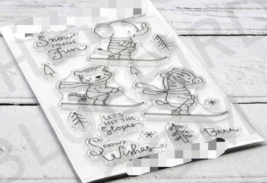 Små djur genomskinlig klar silikonstämpel/sigill för gör-det-själv scrapbooking/fotoalbum dekorativ klar stämpel  a5014: 2 11 x 16cm